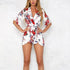Summer Holiday Floral Print Romper #Romper #White #